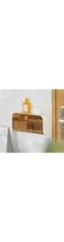 STAYOUNG Wall Mounted Organizer - Transparent hanging Storage Box with Lid and Removable Dividers for Kitchen Bedroom Bathroom(Teal Brown)