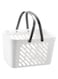 Alipis Grocery Basket Bathroom Baskets with Handle Plastic Storage Basket Hollow Container Storage Basket for Toiletries (White)