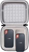 Lacdo 2-in-1 External SSD Carrying Case for SanDisk Extreme Portable External SSD SDSSDE60-G25  G-Technology G-Drive Mobile SSD 250G 500G 1TB 2TB USB 3.1 USB-C Shockproof Protective Travel Bag Black