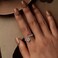S925 Sterling Silver Rose Skull Hand Open Ring Adjustable Ring(BSR606-E)