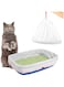 HommyFine Drawstring Cat Litter Box Liners, Cat Litter Liner Bags Jumbo Large Size, Heavy Duty Litter Box Tray Liners, Kitty Litter waste Bags (Large - 78.74 x 43.18 cm, 10 Liners)