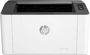 108a, 4ZB79A, A4 Black and White Laser Printer, USB Connectivity, Laser Technology, Compact Design for Home, 21 ppm Print Speed White,Grey