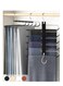 Magic Pants Hangers Space Saving Closet Hangers 5 Layers 2 Uses Multi Functional Pants Rack Solid Metal &amp; Wood Heavy Duty Wardrobe Organizer Racks for Clothes Trousers 1-Pack Black