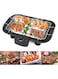 HAOXUAN Electric barbecue grill, non-stick barbecue machine 5-level adjustable 2000W household electric barbecue grill camping-cooking and barbecue grill-indoor barbecue grill-easy to clean