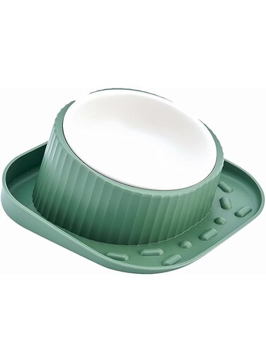 TERRIFI cat Bowls Elevated, Dog Bowl, Cat Food Bowl, Pet Bowls, Pet Ceramic Bowl, Wide-Neck Dog Food Bowl, Anti-Spill Cat Food Bowl,Tall Dog Bowl, Tilted cat Bowl, Protect Pet Spine Pet Food Bowl Cats
