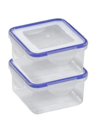Aiwanto 2PCS Plastic Airtight Food Storage Transparent Food Container with Locking Lids