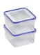 Aiwanto 2PCS Plastic Airtight Food Storage Transparent Food Container with Locking Lids