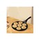 7-Cavity Mini Pancake Pan, Non-Stick Surface, Long Handle, Black