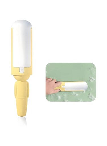 Joyzzz Pet Hair Remover Roller, Portable Pet Lint Roller with Self-Cleaning Base, Reusable Fur Remover with Comfortable Non-Slip Handle, Multi-Surface Fur Removal Tool for Carpet, Couch