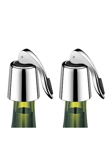 PACK Stainless Steel Bottle Stopper Expanding Beverage Bottle Stopper Reusable Bottle Saver Bottle Sealer Keeps Drink Fresh