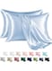 Silk Satin Pillowcase for Hair and Skin Queen - Light Blue Silk Pillowcase 2 Pack 76L x 51W CM (30x20 Inches) - Satin Pillow Cases Set of 2 with Envelope Closure (2pcs Light Blue)