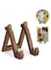 Plate Display Stand, 6 Inch Plate Holder for Displaying, Decorative Picture Frame Dish Photo Plaque Platter Wood Stand