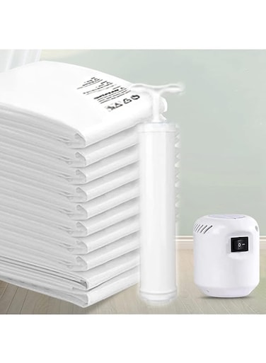 MACIUM Vacuum Seal Storage Bags, 12Pack (2 Jumbo+2 Large+4 Medium+4 Small) Space Saver Vacuum Storage Bags for Travel, Reusable Compression Bags for Bedding, Clothes, Curtains (Electric Air Pump)