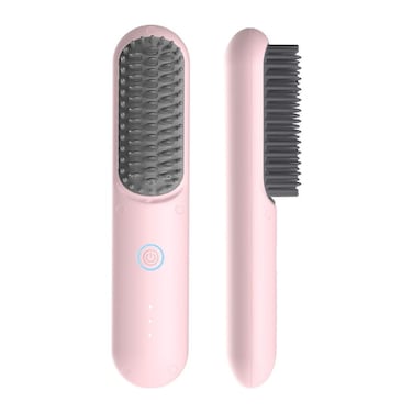 TYMO HC120 PORTA Mini Cordless Hair Straightener Brush with USB Rechargeable Feature, Pink