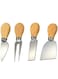 DUBKART Stainless steel Cheese Slicer Knives with Bamboo Wood Handle - Set of 4 Pieces
