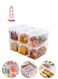 Proma - Food Storage Boxes With Lids And Handle Pack Of 2 4.7l Large Plastic Kitchen Refrigerator Fridge Stackable Desk Cabinet Food Fruit Eggs Vegetables Drawer Storage Organizer Box Containers Multicolour