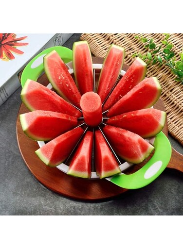 Stainless steel Water Melon Slicer, Fruit Melon Cantaloupe Slicer Watermelon Divider, Stainless Cutter, Ball Shape Kitchen Tools-Large Size by D.L.S
