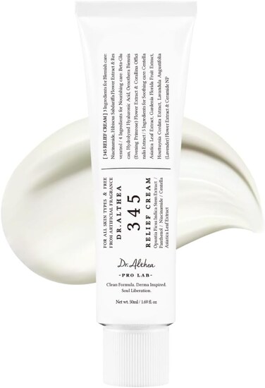 Dr.Althea 345 Relief Cream, Daily Face Moisturizer Korean Vegan Skin Care for All Skin Types, 50m