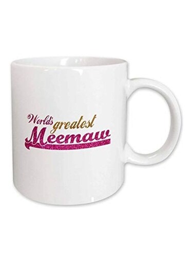Worlds Greatest Meemaw Ceramic Mug Multicolour