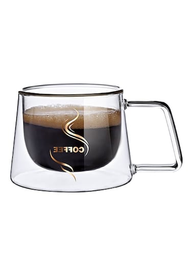 Insulated Glass Cup Transparent 16x11x9cm