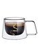 Insulated Glass Cup Transparent 16x11x9cm
