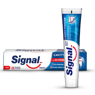 Signal Fluoride Toothpaste  Cavity Fighter for 10x stronger teeth 120ml