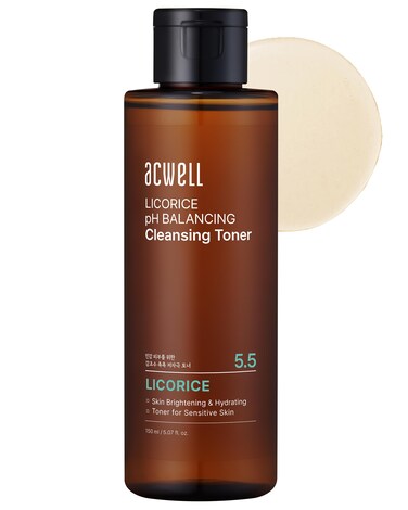 ACWELL Licorice pH Balancing Korean Toner for Cleansing 5.07 fl.oz. - Alcohol-Free PH5.5 Hydrating Facial Astringent - Skin Clarifying &amp; Hydration Boosting Toner