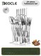 Silverware Set Tableware 24 Pieces Flatware Set With Stand Stainless Steel Kitchen Utensils Set for 6 Guests Mirror Polished Cutlery Set Spoon and Fork Set Knife Silverware