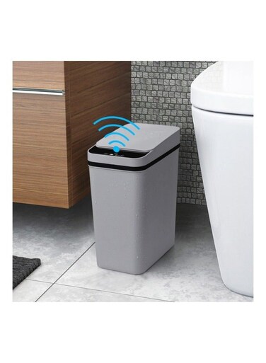 Bathroom Touchless Trash Can 12L Smart Automatic Motion Sensor Rubbish Can with Lid Electric Narrow Small Garbage Bin for Kitchen, Office, Living...
