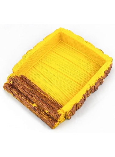 1Pcs Reptile Ramp Water Bowl Food Dish for Lizard Snake Tortoise Beard Dragon Amphibians Feeding Terrarium Habitat(15cmx12cm)