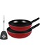 Wok Set With Tool Set of 2 Piece Pr21014 Red Red