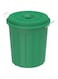 Cosmoplast 35L Round Plastic Drum With Lid, Green