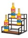Coffee Syrup Rack Organizer Syrup Bottle Holder Stand for Coffee Bar 3-Tier 12 Bottles Storage Shelves for Syrup, Wine, Dressing for Kitchen Coffee Station