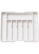 Silverware Drawer Organizer, Expandable Utensil Tray for Kitchen, BPA Free Flatware and Cutlery Holder, Adjustable Plastic Storage for Spoons Forks Knives, Large (White)
