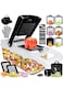 25 in 1 Vegetable Chopper 12 Blades Multifunction, Kitchen Veggie Cutter Food Chopper with Container Slicer Grater Spiralizer for Onion Potato Carrot Egg Cucumber Tomato Garlic