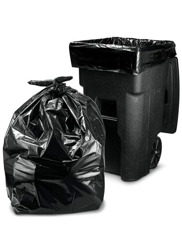 Home Cleaning dustbin liners Black roll 65 x 80 cm, 20 pieces   Garbage Bag 2 Roll