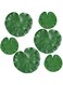 WhistenFla Floating Lily Pads for Ponds, 6Pcs Realistic Lily Pads Leaves Artificial Floating Foam Lotus Leaves Plastic Foam Water Lily Pads Foliage Pond Decor for Pond Pool Koi Fish Patio Aquarium