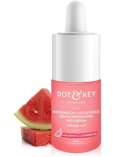 Dot &amp; Key Watermelon 10% Glycolic Serum for Face Glowing, With KojicI   Targets Pigmentation &amp; Dark Spots   Targets Dullness, Uneven Texture, Sebum &amp; Excess Oil   Serum For Oily &amp; Normal Skin   30ml
