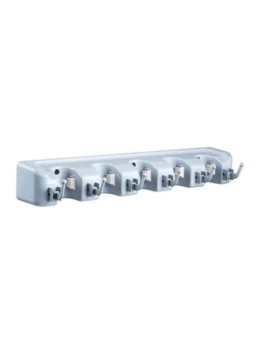 Mount Mop And Broom Holder Grey
