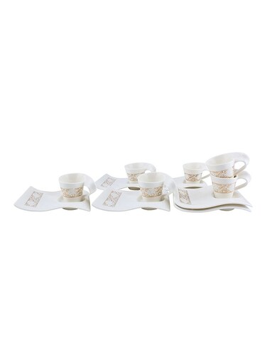 12-Piece Cup And Saucer Set 200 ml White