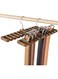 Pack of 2 Tie Belt Organizer Storage Rack &acirc;&euro;&ldquo; Multifunctional Rotating Hanger for Ties, Scarves, Belts &acirc;&euro;&ldquo; Closet Organization &amp; Wardrobe Finishing Rack &acirc;&euro;&ldquo; 12 x 2.87 x 0.55 Inches &acirc;&euro;&ldquo; Brown