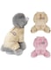 Dog Hoodie, Winter Dog Pajamas Warm Fuzzy Puppy 4 Leg Dog Clothes for Chihuahua Winter Warm Onesies Jumpsuit Clothing for Pet Dogs 2 Pack Soft Pet Clothes for Cold Weather (Pink &amp; Brown, Medium)