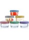6 Pcs Glass Containers,Glass Jars With Lid,Joufsonan Small Container With Lid,Glass Container Sets With Lids,Food Containers With Lids,Reusable Salad Dressing To Go Container for Lunch Boxes Picnics