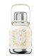 x THE MET Ethereal Garden Chubby Vacuum Bottle with Cup &acirc;&euro;&ldquo; Golden   1000ml Insulated Thermos   24H Heat &amp; Cold Retention   BPA-Free Stainless Steel Flask   Premium Gift Edition
