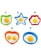 KASTWAVE 5 Pcs Egg Ring, Fried Egg Mold, Egg Separator, Silicone Non-Stick Egg Shaper Ring with Egg and Pancake Non Stick Cooking Tool, Kitchen Cooking Tools