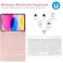 ZOOMEE Case for iPad for iPad 10th Gen 10.9 inch (2022) and iPad 11th (A16, 2025) Case with Keyboard - Backlit Detachable, Folio Cover with Pencil Holder Pink