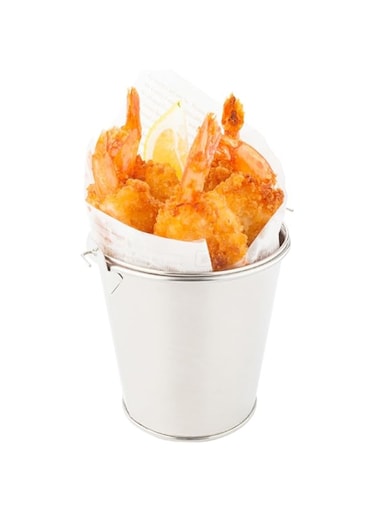 Restaurantware Mini Metal Pail, Mini Stainless Steel Pail, Food Pail - 12 oz - Great for Appetizers, Fruits, Snacks - 1ct box -