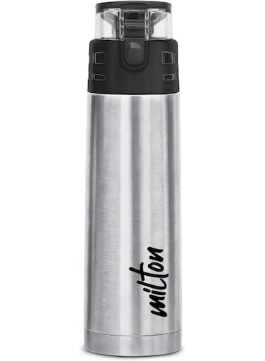 750ml Stainless Steel Water Bottle &acirc;&euro;&ldquo; Vacuum Insulated Flask Keeps Drinks Hot or Cold for 24 Hours, Leakproof Metal Flask for Travel, Office, Gym &amp; Home &acirc;&euro;&ldquo; Atlantis 900, Silver