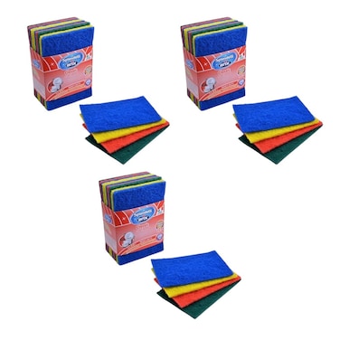 Arix Splendelli Classic Colorful Scouring Pads (Pack of 3 x 10pcs) &ndash; Heavy-Duty Abrasive Cleaning Solution