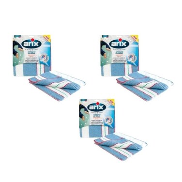 Arix Dual Microfibre Floor Cloth &ndash; Deep Cleaning Power for All Surfaces (Pack of 3)